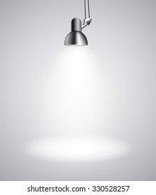 Background with Lighting Lamp. Empty Space for Your Text or Object. 
