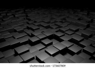 Background with many cubes
