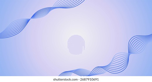 background material illustration of smooth curves.　Illustration of light purple background and smooth curves.