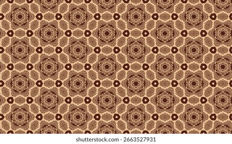 Background of mocha mousse carpet pattern with a seamless design in peruvian inca style. Ethnic tribal repeating motif with a native American Apache Navajo aesthetic. Persian rug design bg.