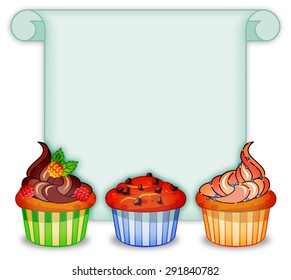 Background with muffins