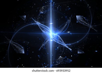Background with multicolored bubbles and stars which might be considered to be part of a colorful 