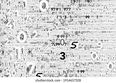 Background from numbers. Different numbers in random order. Background for packaging. Background for decoration.