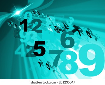 Background Numbers Indicating Numeracy Counting And Numeric