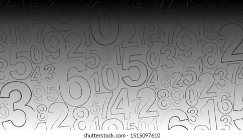 background with numbers in rhythmic dimensions.