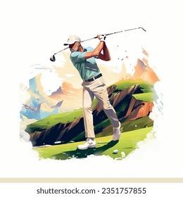 background oil painting of a golfer
 - Powered by Shutterstock