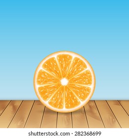 Background with orange slice