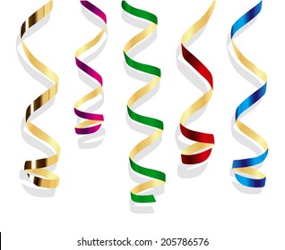 Background with party streamers 