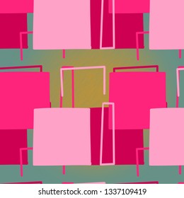 Background Pattern with Squares - Multicolored - Illustration