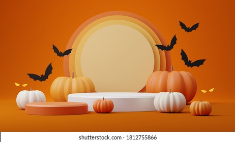 ็Halloween background with podium for product display. 3d rendering. - Powered by Shutterstock