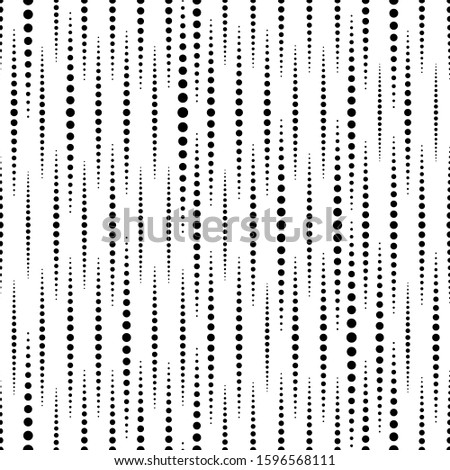 Background polka dot. Seamless pattern. Random dots, snowflakes, circles. Design for fabric, wallpaper. Irregular chaotic abstract texture with messy dots tiled. Repeating pattern with chaotic dots 