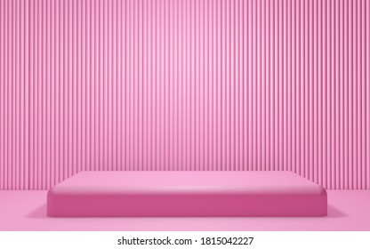 Background rendering with podium and wall scene abstract background. 3D illustration, 3D rendering