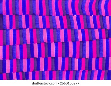 Background of repeating vertical stripes. Different shades of pink, blue, purple, gray. The stripes are uneven, drawn by hand, forming a pattern. Texture. Marker drawing. Abstraction.