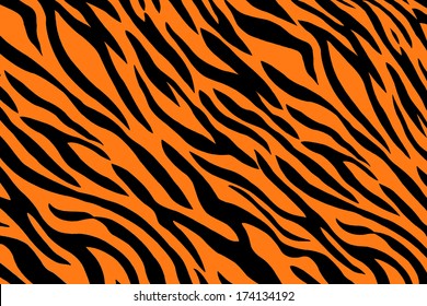 Background Of Seemless Tiger Stripes Pattern