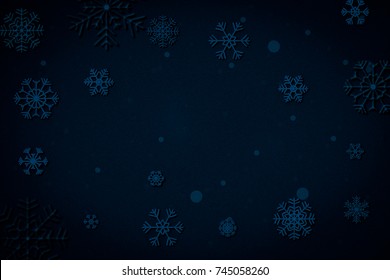 Background Snowflake  Blue Dark. Blue Holiday