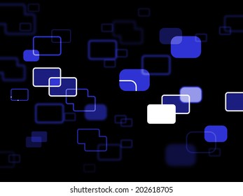Background Squares Representing High Tech And Technology