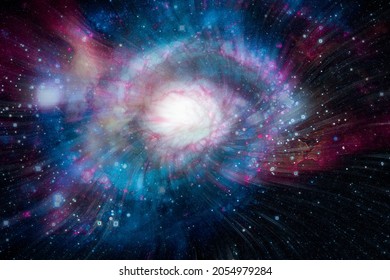 Background With Stars. Abstract Blacklight Posters Hyper Color - Blue Stars Nebula Galaxy	