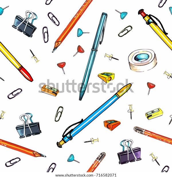 stationary pens and pencils