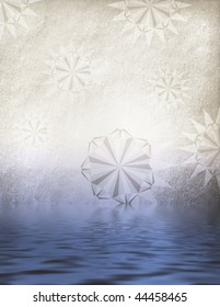 background of sun flakes over water