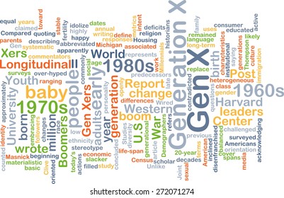 Background Text Pattern Concept Wordcloud Illustration Of Generation Gen X