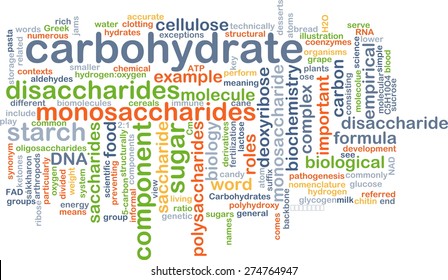 Background text pattern concept wordcloud illustration of carbohydrate