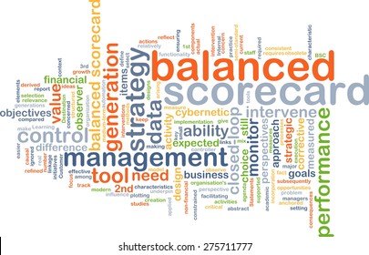 Background Text Pattern Concept Wordcloud Illustration Of Balanced Scorecard