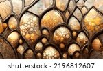 Background texture illustration in the style of architect Antoni Gaudi