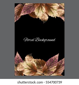 background texture made of  stone berry leaves and place for text