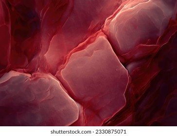A background with a texture resembling the natural patterns and color of red stone.