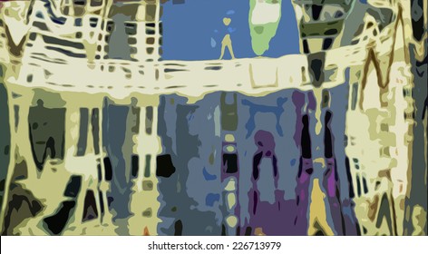 Background and textures on glasses reflection illustration