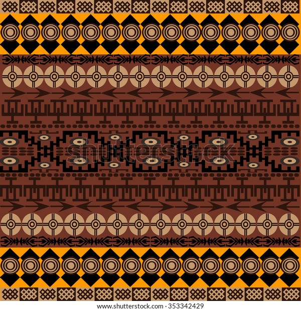 Background Traditional African Design Brown Tones Stock Illustration ...