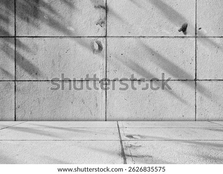 Background wall white grey studio floor kitchen table platform room gray cement mockup scene light shadow backdrop concrete place product empty loft workshop shelf minimal mockup display
