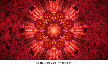Background wallpaper illustration cgi Mandala loop with ethnic zen sacred geometry flower animation ornament pattern for visual music color made in 3d digital cyberpunk