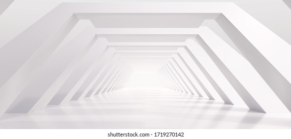 Background White Tunnel 3d Render