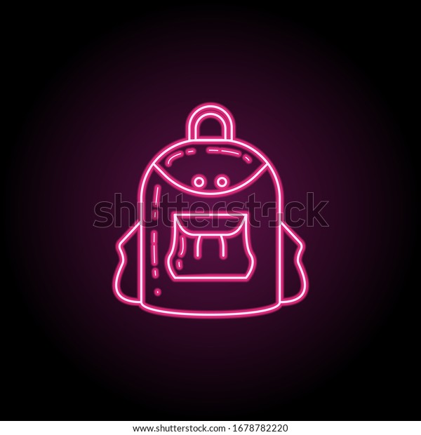 Backpack for camping icon. Simple thin line,\
outline illustration of camping icons for ui and ux, website or\
mobile\
application