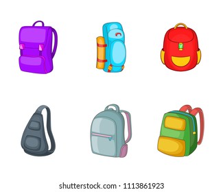 Colorful Backpack Flat Style Isolated On Stock Vector (Royalty Free ...