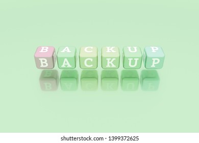 Backup computer ICT keyword. Graphic resource, texture or background, for web page or design. 3d