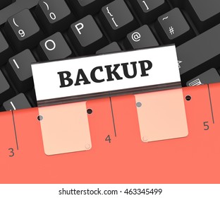Backup File Meaning Data Archiving And Organization 3d Rendering