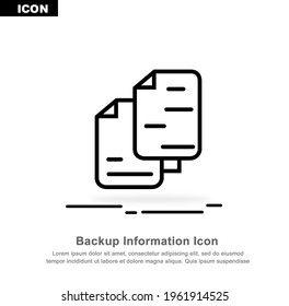Backup Information Icon, With Isolated Background