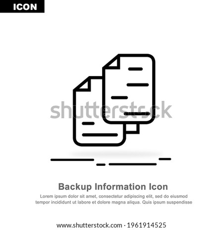Backup information Icon, with isolated background