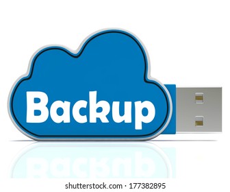 Backup Memory Stick Showing Files And Cloud Storage