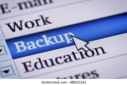 Backup. My own design of program menu.