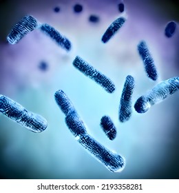 Bacteria Biological Concept. Micro Probiotic Lactobacillus Green Microorganism Or Ebola Microscopic Influenza Cell, Biology Micro Probiotics Hiv Virus.