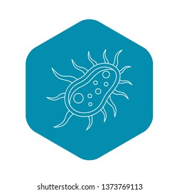 Bacteria centipede icon. Outline illustration of bacteria centipede icon for web