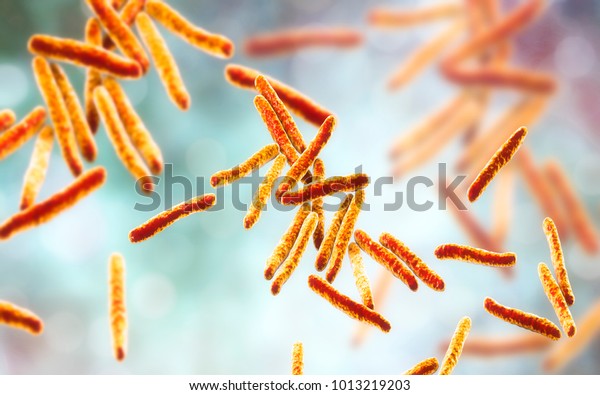 Bacteria Mycobacterium tuberculosis, the
causative agent of tuberculosis, 3D
illustration