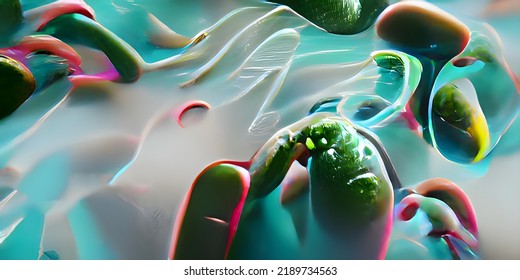 Bacteria, Part Of Intestinal Microbiome And Causative Agents Of Different Infections, Illustration. Escherichia Coli, Klebsiella, Enterobacter And Other