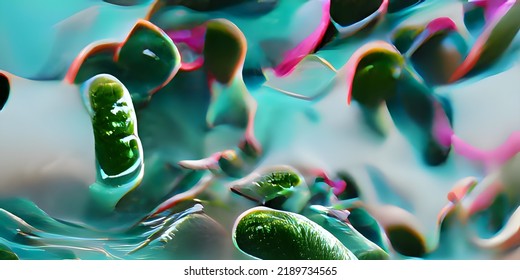 Bacteria, Part Of Intestinal Microbiome And Causative Agents Of Different Infections, Illustration. Escherichia Coli, Klebsiella, Enterobacter And Other