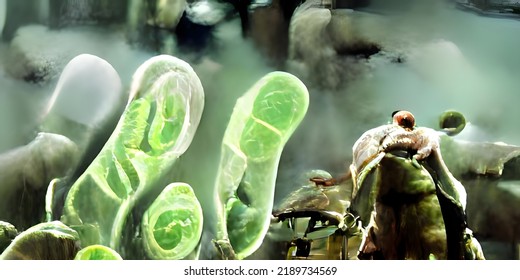 Bacteria, Part Of Intestinal Microbiome And Causative Agents Of Different Infections, Illustration. Escherichia Coli, Klebsiella, Enterobacter And Other