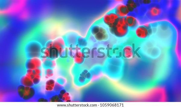 Bacteria virus or germs microorganism cells under\
microscope. Fabulous  Patterns. High Quality 3D Render. Iinfected\
cells.