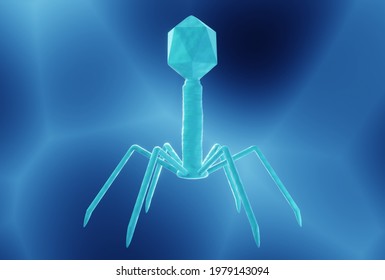 Bacteriophage, Phage Therapy 3d Illustration